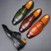 ビジネスの先端の革の靴ワニの革の靴メンズサイドバックルカジュアルメンズシューズ