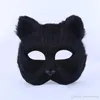 maschera di Halloween mascherine del partito di travestimento animale uomo e donna mezzo volto maschera pelosa sexy volpe DH12