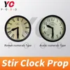 YOPOOD Clock Prop Escape Room in Real Life Stir clock in correct time to unlock takagism game prop set certain time previously