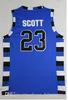 Homens um monte de árvore corvos jerseys basquete irmão filme # 3 lucas scott # 23 nathan scott jersey esporte costurado equipe cor preto branco