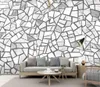 3D behang Nordic Minimalistische Cement Brick Ceramic Tile Terrazzo Vloer Tegel Muurbehang