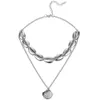 10pc Set Chocker Small Shell Choker Halsband för kvinnor Multilayer Long Chain Pendant Bohemian Beach Ocean Halsband smycken Colla204X