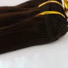70g Full Head Silky Straight Remy braziliaanse Clip in Human hair extension Zwart Bruin Blond optioneel 14 -26 266t