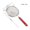 Inoxidável Colander fio de aço de malha fina de óleo Filtro Farinha Colander Peneira Peneira pastelaria Baking Tools Acessórios de cozinha