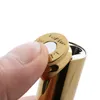 Lighter with Red Laser Refillable Flame Metal Butane Gas Cigarette Lighters Gold for Men Smoker