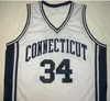 Personalizzato Uomini Giovani donne Vintage # 34 Connecticut RAY Allen College Basketball Jersey Taglia S-4XL o personalizzato qualsiasi nome o numero di maglia