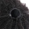 アフリカ系アメリカ人の低い自然なアフロ変態クリップイン4cの巾着ポニーテールヘアエクステンションアフロPuff updo hair buns