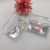 Temizle kirpikler oldukça transprant kutusu özel özel markalı logosu serbest tepsileri toptan dramatik 3D vizon kirpiklere kutusu kutusu