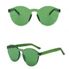 Colorful Fashion Sunglasses For Women And Men Rimless Goggles Thick Frame Metal Hinge Good Quality