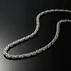 Gratis frakt 6mm Classic Mens Silver Byzantine Halsband Rostfritt stålkedja Smycken 45cm / 50cm / 60cm / 70cm / 75cm