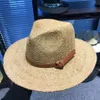 Cappello di paglia a tesa larga da uomo Moda all'aperto Donna Cappello da sole da spiaggia da viaggio intrecciato Causale Fedora Panama ZZ