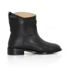 Kel Dames Laarzen Shor Lederen Hwomen's Herfst en Winter Korte BTS Vlakke Bodem Grote Schoenen Knight S Designer Enkle Natural Cowhide Stitching Twill Chelsea Boot