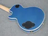 Atelier personnalisé Zakk Wylde Bullseye Bleu métallique noir guitare électrique Bloc blanc Perle Copie Emg Pickups passive Gold Hard7649854