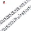 Collares de cadena de eslabones de acero inoxidable para hombres, joyería de colar masculina de 20-24 pulgadas