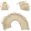 Small Bag Natural Linen Pouch Drawstring Burlap Jute Sack With Drawstring1209p