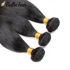 Bellahair Human Hair Weaves 3pcs Extensões de cabelo virgens brasileiras trama de feixes retos e sedosos de tramas duplas não processadas 8-30 polegadas