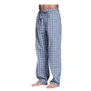 Geruite broek heren zak elastische band lange broek casual losse sport geruite pyjamabroek broek pantalones hombre245Z