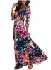 Vestidos Ropa de mujer Bohemia Vestidos largos Vestidos estampados florales Vestido de playa informal Moda de verano Ropa de mujer sexy Vestidos B4791