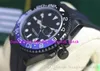 Selling Luxury II 116710B 40mm Ceramic Bezel BATMAN PVD Coating BlackBlue Rubber Bracelet Mechanical Men Watches9496587