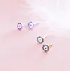 100 Pure 925 STANT SILP STANT Guangzhou Bijoux de haute qualité Blue Evil Eye Design Boucles d'oreilles Turquie Gold Oreille à oreilles 6898841