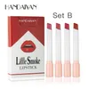 4pcs HANDAIYAN / set Smoke tubo de cigarro batom Define bonito Superfície Matte Nevoeiro Sexy criativa Lip Batom Maquiagem Maquillaje