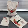 크리스마스 산타 가방 귀여운 대형 캔버스 사탕 선물 자루 클로스 가방 Drawstring 바구니 08