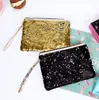 cute women Mermaid Sequin Makeup Bag new style Paillette Cosmetic Bags cases zipper pouch portable cosmetic organizer travel bags
