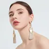 Boucles d'oreilles pendantes en gros- œil de cheval Boucles d'oreilles longues à franges originales