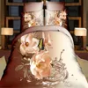 Atacado-Home textile 3D conjuntos de cama Queen Size 4pcs de capa de edredon lençol Fronha, frete grátis,