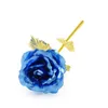 24k Gold Rose trempé Foil plaqué fleur romantique Mariage artificiel Festive fête Valentin Gift LX47796855455