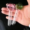 Accessoires de bongs en verre de pot de fumée multicolore, Pipe colorée fumant des tuyaux en verre incurvés, tuyaux de brûleur à mazout, conduites d'eau, Dab Rig, bongs en verre Pip