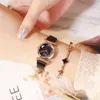 Enkla snygga kvinnor Watch Casual Rose Gold Minimalismserie Magnet Buckle Loop Band Slim Dress Watch For Party Star Girls Gift