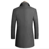 Men039s Wol Blends Tide Winterjas Mannen Lange Jas Single Breasted Peacoat VogueMen Overjas Blend Jassen Merk Kleding5492086