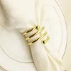 Lente Double Bead Servet Ring Western Food Servet Ring Goud Zilver Kleur Hotelkunst Tafel Trinkets