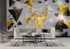 現代のミニマリスト3 d 3次元多角形ステレオライト高級テレビ背景壁の装飾HDの壁紙