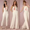 Elegant Jumpsuit Bridesmaid Dresses for Weddings Sheath Backless Wedding Guest Gowns Plus Size Pant Suit Beach Bomian Style
