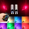 10XRGB T10 W5W Led Car Clearance Lights SMD RGB T10 LED 194 168 Bulb Remote Width Interior Lighting Source Car Styling8215165