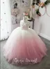 2020 Rainbow Flower Girl Dresses Jewel Neck Lace Floral Flowers Boho First Communion Dress For Little Girl A-Line Kids Birthday Pa182A