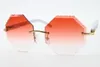 2020 Goede Kwaliteit 4189706 Randloze Witte Armen bril Unisex Witte Plank Bril met doos Gesneden spiegel Lens nieuwe mode klassieker su8596652