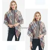 40 Kolory Kobiety Plaid Szaliki Siatka Tassel Wrap Oversized Check Shawn Neckerchief Winter Neckerchief Lattice Triangle Koc Scarf Darmowa Wysyłka