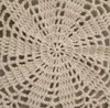 round lace cotton table place mat crochet coffee placemat pad Christmas New year coaster cup mug tea dining doily kitchen