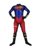 3d كامل الجسم ليكرا دنة الجلد البدلة catsuit حزب ازياء superboy zentai ارتداءها هالوين حزب تأثيري zenai بذلة