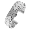 Bracelets de montre de haute qualité en acier inoxydable, fermoir à boucle papillon, argent 24mm, pour montre Panerai avec outils PAM01058 PAM00722281j