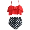 Ladies Swimsuit High Waist Bikini 2020 Plus size Swimwear Women Ruffle Vintage Bathing Suits swimming suit for women Bikinis May699078356