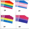 14 * 21cmゲイプライド小さな国旗虹の手を振るスポーツパレードの装飾のためのプラスチック製の旗竿と旗を振る