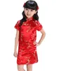 Ropa étnica SHANGHAI Story Baby Girls Estilo chino Vestido Qipao Marca Flower Print Cheongsam para niños Performance Traje satinado