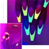 12 ColorsSet Nail Art Glitter Noctilucent Powder Can Enligt UV Abrption för att ändra färg Effcet Suit Package DIY Fantas9423762