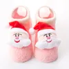 12 stijlen Baby Christmas Plush Socks Baby Xmas Pasgeboren Antislip Sok Cartoon 3D Herten Bear Winter Warme Floor Sokken Kinderkleding M659