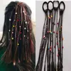 Accesorios nuevos niñas elástico pelo de la goma de la banda peluca de pelo cola de caballo diadema niños Gira cuerda de la trenza del pelo del tocado de la trenzadora de 0101