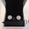 Wholesale- CHARM CZ Diamond Stud Earrings Luxury Designer Jewelry for Pandora 925 Sterling Silver with Box Lady Stud Earrings